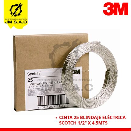 CINTA 25 BLINDAJE ELÉCTRICA SCOTCH 1/2 X 4.5MTS