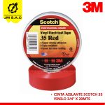 CINTA AISLANTE SCOTCH 35 ROJO 19MM X 20MTS