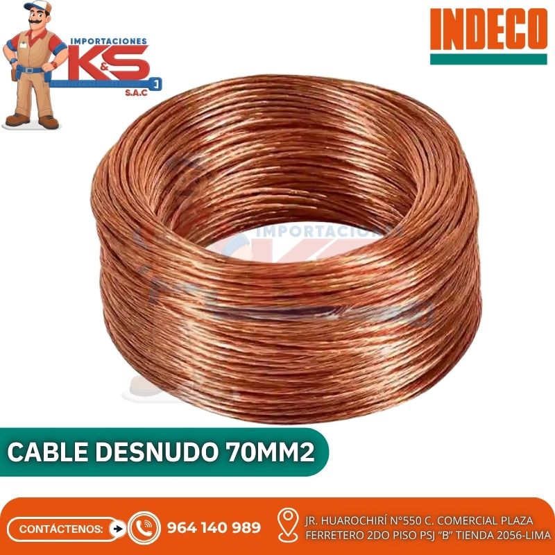 70MM2 CABLE DESNUDO DE COBRE 70mm2 TEMPLE BLANDO - Imagen 1