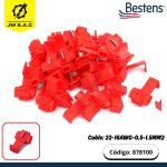 CONECTOR RÁPIDO DE CABLE 22-16AWG-0.5-1.5MM2 ROJO X 100PZ