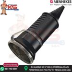 TOMA AEREO SCHUKO NEGRO 16A 2P+T 250V IP44 MENNEKES