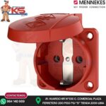TOMA EMPOTRABLE SCHUKO 16A 2P+T 250V ROJO IP54 MENNEKES