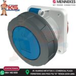 TOMA EMPOTRABLE 63A 3P+T 250V AZUL 9H IP67 MENNEKES