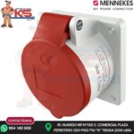 TOMA EMPOTRABLE RECTO 16A 2P+T 415V ROJO 9H IP44 MENNEKES