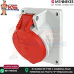 TOMA EMPOTRABLE 32A 2P+T 415V ROJO 9H IP44 MENNEKES