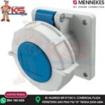 TOMA EMPOTRABLE 16A 2P+T 250V 6H AZUL IP67 (AMAXX) MENNEKES