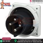 ENCHUFE EMPOTRABLE 125A 3P+T 500V NEGRO 7H IP67 MENNEKES