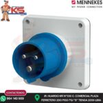 ENCHUFE EMPOTRABLE 16A 2P+T 250V AZUL 6H IP44 (CONTACTOS NIQUELADOS) MENNEKES