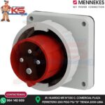 ENCHUFE EMPOTRABLE 16A 3P+T 415V ROJO 6H IP67 (CONTACTOS NIQUELADOS) MENNEKES