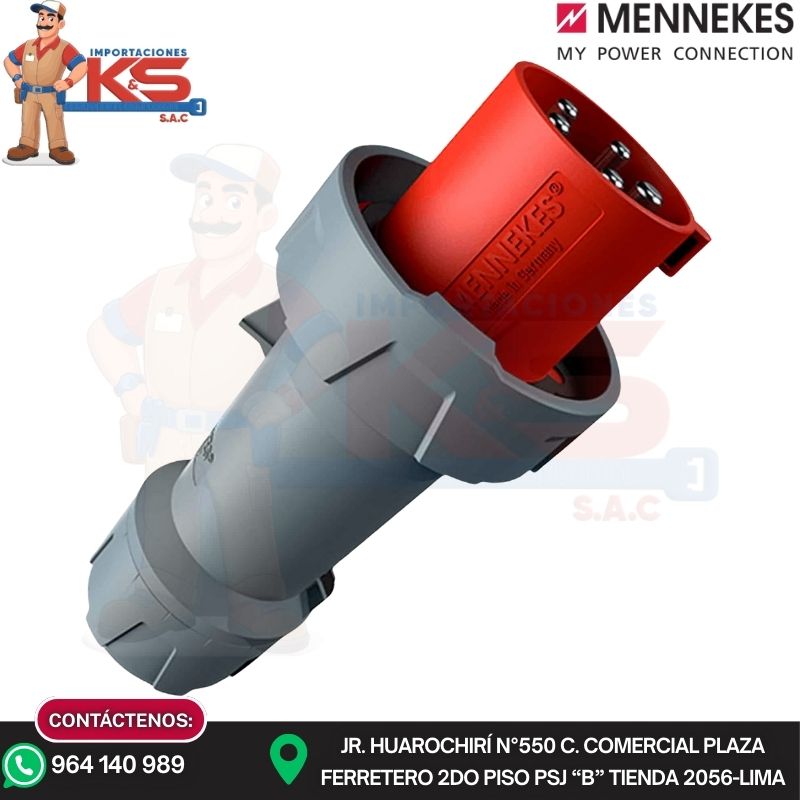 ENCHUFE 13245 ENCHUFE 63A 3P+T 440V 11H IP67 MENNEKES - Imagen 1