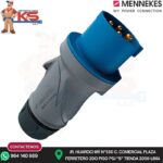 ENCHUFE 16A 3P+T 250V AZUL 9H IP54 POWERTOP XTRA MENNEKES