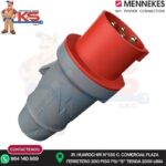 ENCHUFE 16A 3P+T 415V ROJO 6H IP44 POWERTOP PLUS MENNEKES