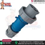 ENCHUFE 16A 2P+T 230V AZUL 6H IP67 POWERTOP (PINES NIQUELADOS) MENNEKES
