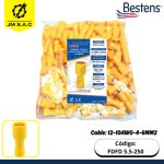 TERMINAL AISLADO COMPLETO HEMBRA 12-10AWG-4-6MM2 AMARILLO DIM.0.8X6.35MM 24A X 100U
