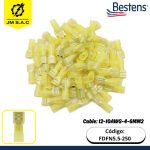TERMINAL OVALADO HEMBRA 12-10AWG-4-6MM2 AMARILLO DE NYLON 24A X 100U