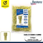 TERMINAL ANGULAR HEMBRA 12-10AWG-4-6MM2 AMARILLO OPACO DE NYLON 24A X 100U