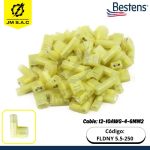 TERMINAL TIPO BANDERA HEMBRA 12-10AWG-4-6MM2 AMARILLO DE NYLON 24A X 100U