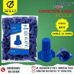CONECTOR CIEGO DE ATORNILLAR CON ALAS AZUL CABLE 14-6AWG X 100PZ