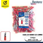 TERMINAL AISLADO BULLET ESPIGA MACHO 22-16AWG-0.5-1.5MM2 ROJO 10A X 100U