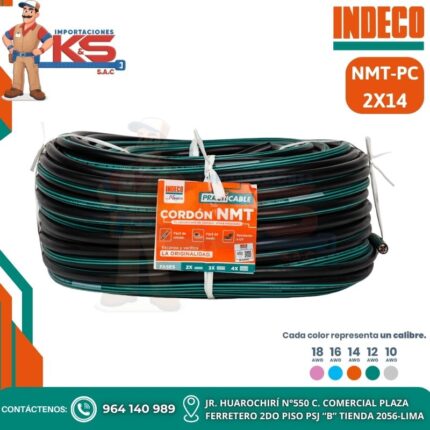 CABLE VULCANIZADO 4X12AWG 500V NMT-PC NEGRO X 100MTS