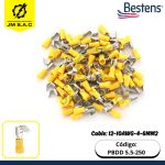 TERMINAL AISLADO PIGGY BACK MIXTO 12-10AWG 4-6MM2 AMARILLO 24A X 100U
