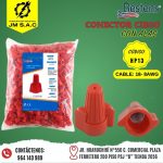 CONECTOR CIEGO DE ATORNILLAR CON ALAS ROJO CABLE 18-8AWG X 100PZ
