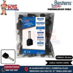 TERMINAL SOBREMOLDEADO DOBLE 10AWG-6MM2 NEGRO DIM.14 X 100U