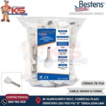 TERMINAL SOBREMOLDEADO DOBLE 20AWG-0.75MM BLANCO DIM.10 X 100U