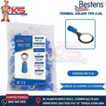 TERMINAL AISLADO TIPO OJAL 16-14AWG-1.5-2.5MM2 AZUL 1/2" ANCH.19.2MM 27A X 100U