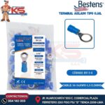 TERMINAL AISLADO TIPO OJAL 16-14AWG-1.5-2.5MM2 AZUL 5/16" ANCH.11.6MM 27A X 100U