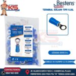 TERMINAL AISLADO TIPO OJAL 16-14AWG-1.5-2.5MM2 AZUL 5/32" ANCH.8.5MM 27A X 100U