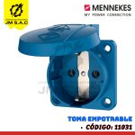 TOMA EMPOTRABLE SCHUKO DE 16AMP 2P+T 250V IP54 AZUL