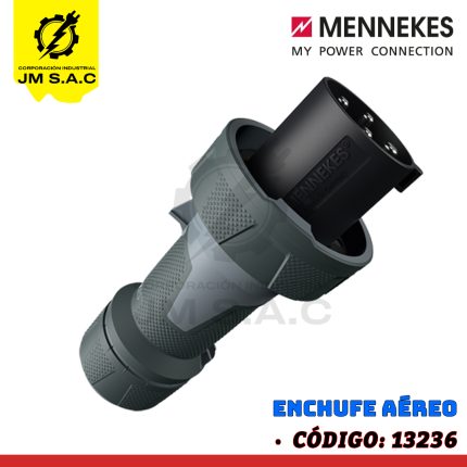 ENCHUFE AÉREO DE 63AMP 3P+T 5H 600-690V NEGRO
