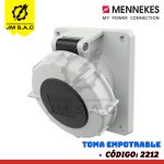 TOMA EMPOTRABLE DE 32AMP 6P+T 500V NEGRO 7H IP67 CON CONTACTOS NIQUELADOS