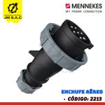 ENCHUFE AÉREO DE 32AMP 6P+T 500V NEGRO 7H AM-TOP IP67 CON PINES NIQUELADOS