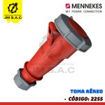 TOMA AÉREO DE 32AMP 6P+T 415V ROJO 6H AM-TOP IP67 CON CONTACTOS NIQUELADOS