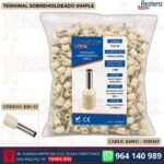 Terminal sobremoldeado simple E10-12 para cable 8AWG 10mm² color marfil bolsa de 100 und - Bestens