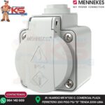 TOMA VISIBLE SCHUKO GRIS 16A 2P+T 250V IP54 MENNEKES