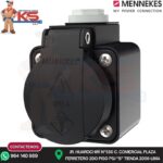 TOMA VISIBLE SCHUKO NEGRO 16A 2P+T 250V IP54 MENNEKES