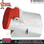 TOMA VISIBLE 16A 2P+T 415V ROJO 9H IP44 MENNEKES