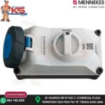 TOMA INDUSTRIAL 32A 3P+T 230V AZUL 9H IP67 C/BLOQUEO MECANICO DUO NO CANDADO MENNEKES