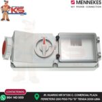 TOMA VISIBLE 32A 3P+T 415V ROJO 6H IP67 C/INTERRUPTOR POR ENCLAVAMIENTO MECÁNICO C/RIEL MENNEKES