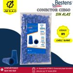 CONECTOR CIEGO DE ATORNILLAR SIN ALAS 16AWG AZUL X 100PZ