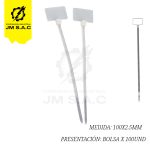 CINTILLO MARCADOR TIPO BANDERA BLANCO 100X2.5MM X 100PZ