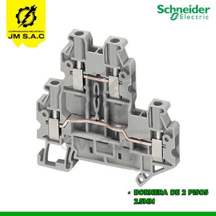 BORNERA DE 2 PISOS 2.5MM GRIS-NSYTRV24D