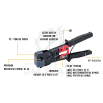 PRENSA PARA CONECTOR 8P8C-RJ45,6P6C-RJ12,6P4C-RJ11,6P2C - Imagen 2