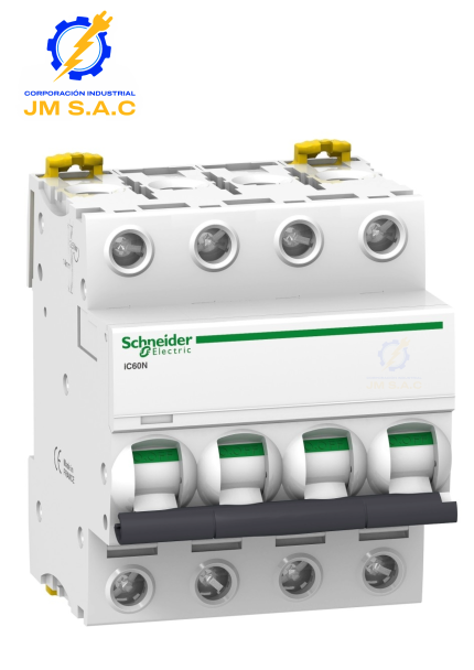 INTERRUPTOR TERMICO P/RIEL 4P 10A IC60N 20/6KA 230/440V