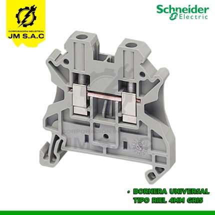 BORNERA UNIVERSAL TIPO RIEL 4MM GRIS-NSYTRV42