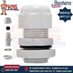 PRENSAESTOPA DE NYLON TIPO NPT 1/2" BLANCO IP68 UL