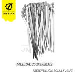CINTILLO METÁLICO DE ACERO INOXIDABLE 304 250X4.6MM2 X 100PZ